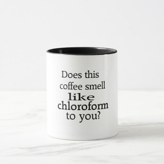Mag dieser Kaffee-Geruch Chloroform zu Ihnen? Tasse (Zentrum)