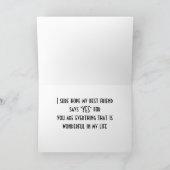 "MAG DU MICH?" ICH LIEBE MEIN BESTES FREUND "YOU"! KARTE (Innenseite)