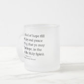 Mag Gott Ihnen Hoffnung, Freude und Mattglastasse (Vorderseite Links)