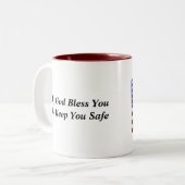 Mag Gott Sie segnen und Sie sicher behalten Zweifarbige Tasse (Vorderseite Links)