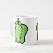 Mag Grüne Paprika wirklich Kaffeetasse (Vorderseite Links)