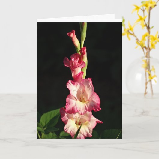 Mag Ihr Herz, Gladiola froh sein Karte (Gelbe Blume)