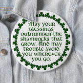 Mag Ihr Segen den Kleeblättern zahlenmäßig Button (Beispiel)