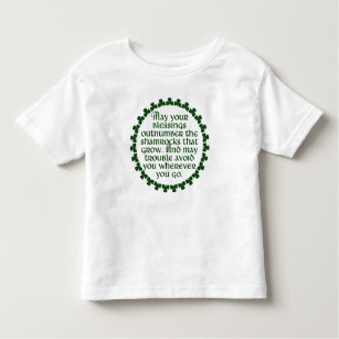 Mag Ihr Segen den Kleeblättern zahlenmäßig Kleinkind T-shirt