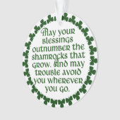 Mag Ihr Segen den Kleeblättern zahlenmäßig Ornament (Vorderseite)