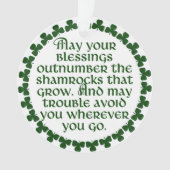 Mag Ihr Segen den Kleeblättern zahlenmäßig Ornament (Vorderseite)
