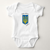 Mag mit Liebe in der Ukraine / Ukrainische Flagge Baby Strampler (Vorderseite)