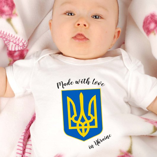 Mag mit Liebe in der Ukraine / Ukrainische Flagge Baby Strampler
