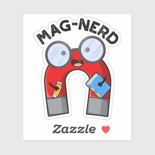 Mag-Nerd Funny Nerd Magnet Pun Aufkleber (Blatt)