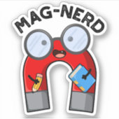 Mag-Nerd Funny Nerd Magnet Pun Aufkleber (Vorderseite)