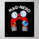 Mag-Nerd Funny Nerd Magnet Pun Dark BG Poster (Vorne)