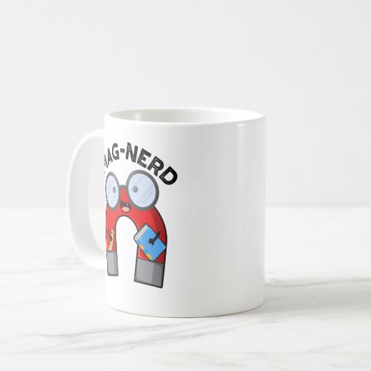 Mag-Nerd Funny Nerd Magnet Pun Kaffeetasse (Vorderseite Links)