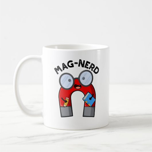 Mag-Nerd Funny Nerd Magnet Pun Kaffeetasse (Links)