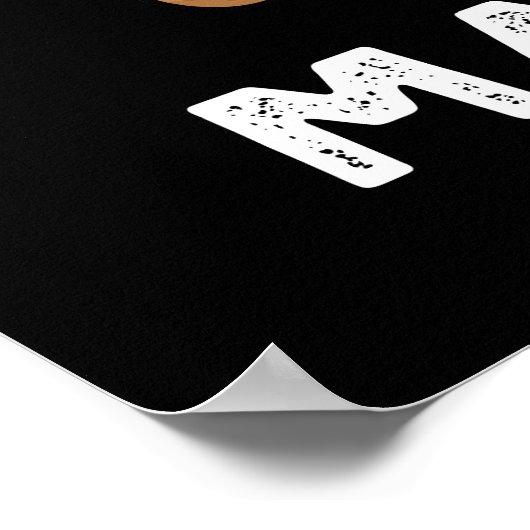 Mag-Nüsse Funny Magnet Pun Dark BG Poster (Ecke)