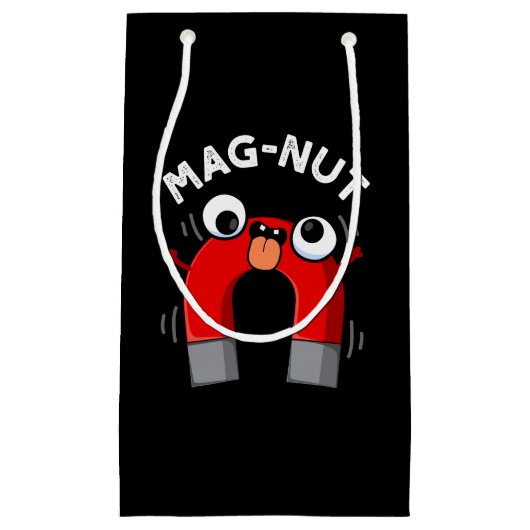Mag-nut Funny Magnet Pun Dark BG Kleine Geschenktüte (Vorderseite)