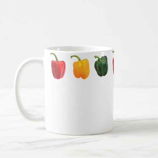 Mag Schotenpaprika Gelb Rot Grün Paprika Wirklich Kaffeetasse (Links)