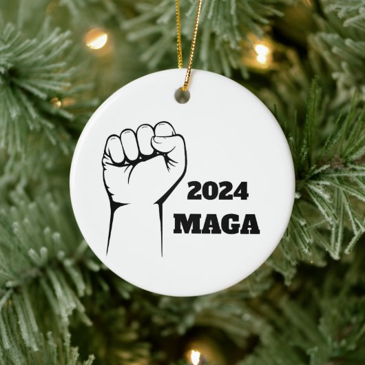 MAGA 2024 Dekor der Weihnachtsbaumschmuck Keramik Ornament (Baum)