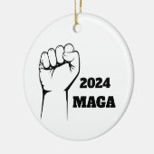 MAGA 2024 Dekor der Weihnachtsbaumschmuck Keramik Ornament (Links)