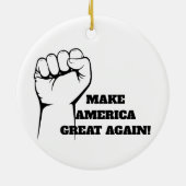 MAGA 2024 Dekor der Weihnachtsbaumschmuck Keramik Ornament (Hinten)