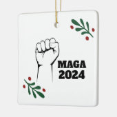 MAGA 2024 Dekor der Weihnachtsbaumschmuck Keramikornament (Links)