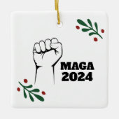 MAGA 2024 Dekor der Weihnachtsbaumschmuck Keramikornament (Vorderseite)