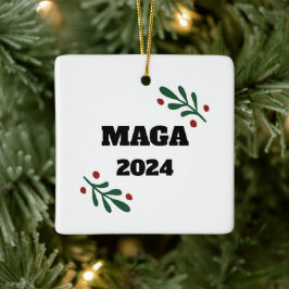 MAGA 2024 Dekor der Weihnachtsbaumschmuck Keramikornament