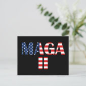 MAGA 2, amerikanische Flagge Postkarte (Stehend Vorderseite)
