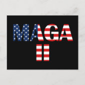 MAGA 2, amerikanische Flagge Postkarte (Vorderseite)
