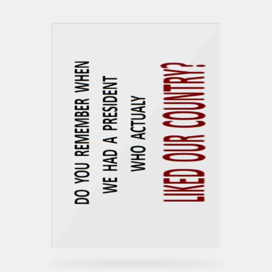 MAGA ACRYLSCHILD (Vorderseite)