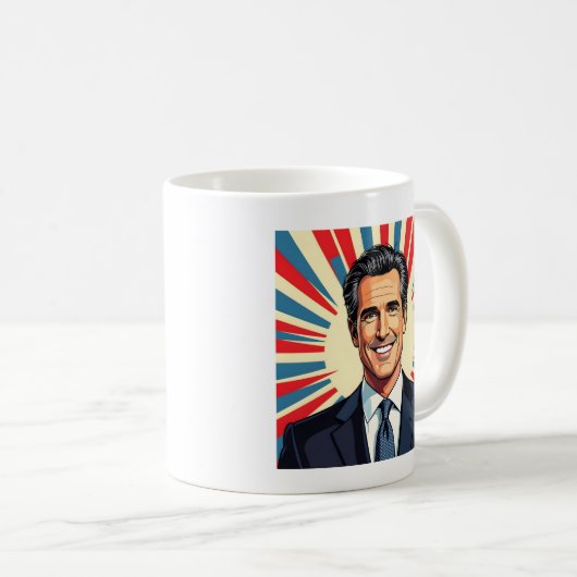 MAGA | Amerika wieder zum Vorbild nehmen | Newsom Kaffeetasse (VorderseiteRechts)