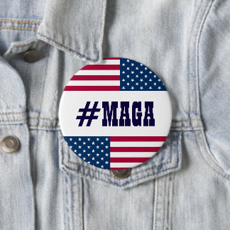 #MAGA-amerikanische Flagge Button