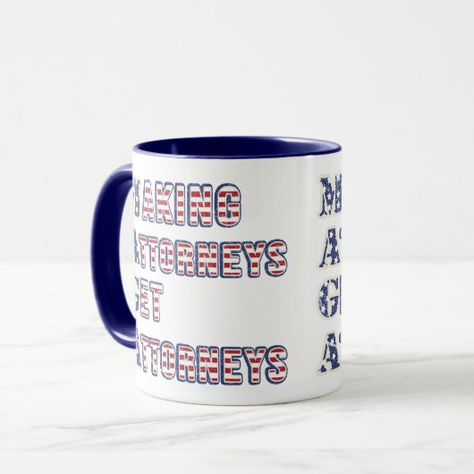 MAGA - Anwälte holen Anwälte, US-Flagge Tasse (Vorderseite Links)