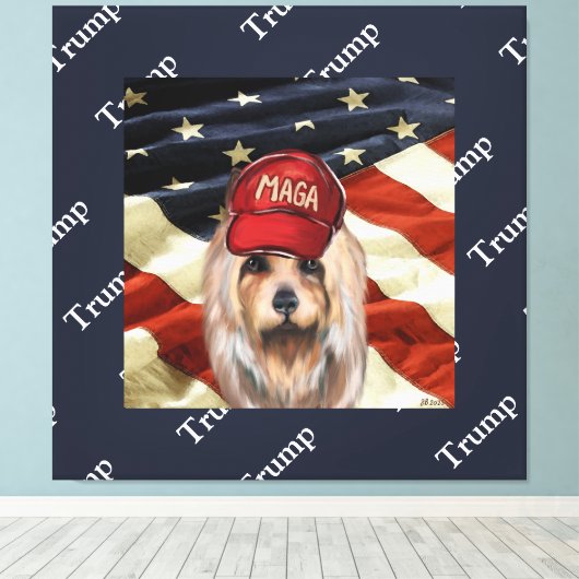 MAGA AUSTRALIAN TERRIER LEINWANDDRUCK (Insitu (Holzboden))