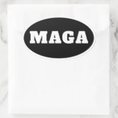 MAGA braucht keine Beschreibung Ovaler Aufkleber (Tasche)