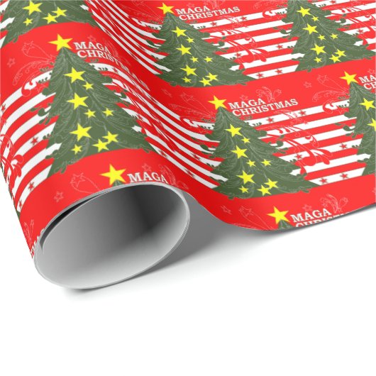 MAGA Christmas Patriotic Geschenkpapier (Rolleneckpunkt)