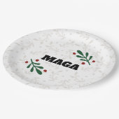 MAGA Christmas Round Trump Party Teller (Schrägansicht)