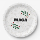MAGA Christmas Round Trump Party Teller (Vorderseite)