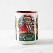 MAGA Christmas Trump Santa Snow Globe Groß Tasse (Zentrum)
