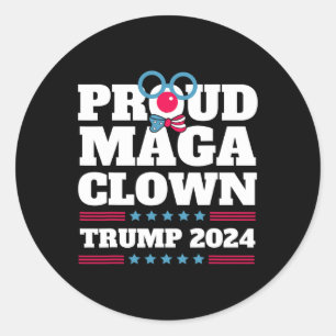 Maga Clown Trump 2024 USA New York Bronx Trump Vot Runder Aufkleber