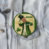 MAGA Donald Trump St Patrick TagesKleeblätter Button (Beispiel)