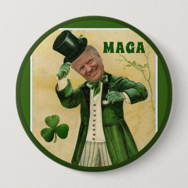 MAGA Donald Trump St Patrick TagesKleeblätter Button