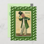MAGA Donald Trump St. Patrick's Day Kleeblatts Postkarte (Vorne/Hinten)