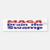 MAGA Drain the Swamp mit rotem blauen Text Autoaufkleber (Vorne)