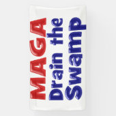 MAGA Drain the Swamp mit rotem blauen Text Banner (Vertikal)
