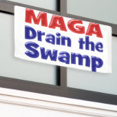 MAGA Drain the Swamp mit rotem blauen Text Banner (Äußeres Gebäude)