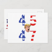 Maga Gear Donald Trump 45-47 Postkarte (Vorne/Hinten)