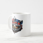 MAGA: Gott, Waffen und Eingeweide. Kaffeetasse (Vorderseite Links)
