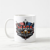 MAGA: Gott, Waffen und Eingeweide. Kaffeetasse (Links)
