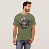 MAGA: Gott, Waffen und Mut. T-Shirt (Vorne ganz)