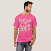 Maga ist faschistischer Kult, der Demokratie Rette T-Shirt (Vorne ganz)